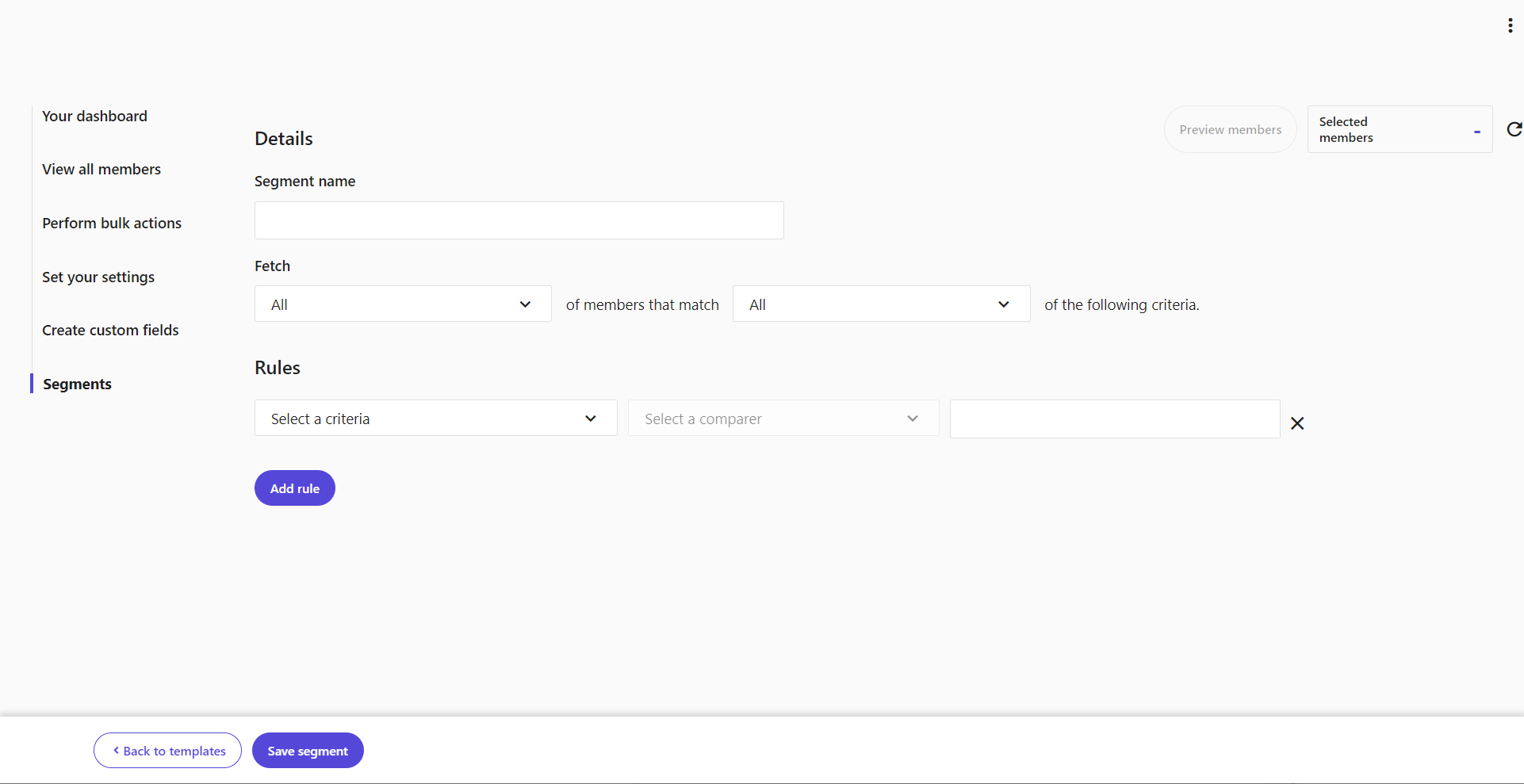 The Details page to customize a segment The Details page to customize a segment