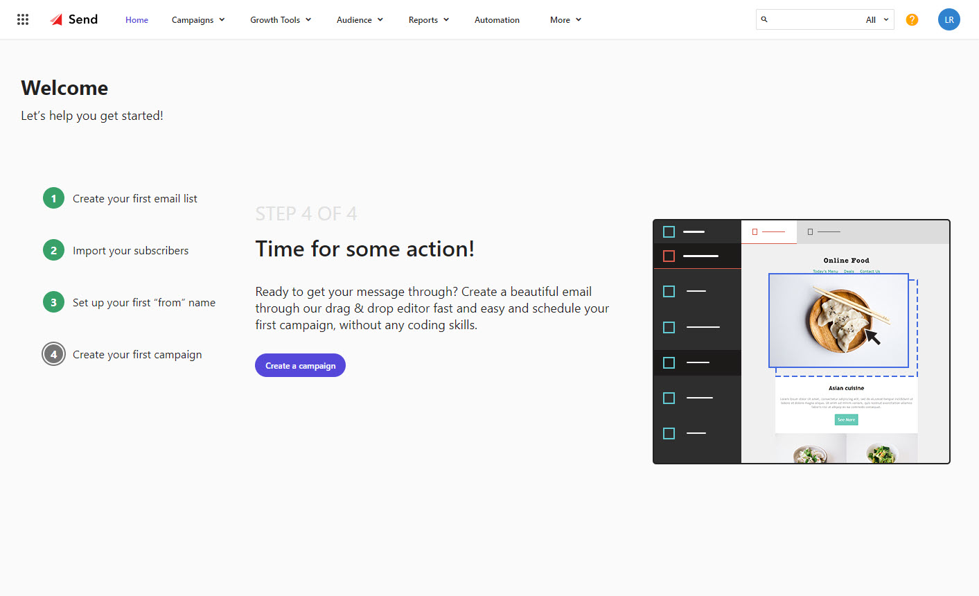 The onboarding dashboard