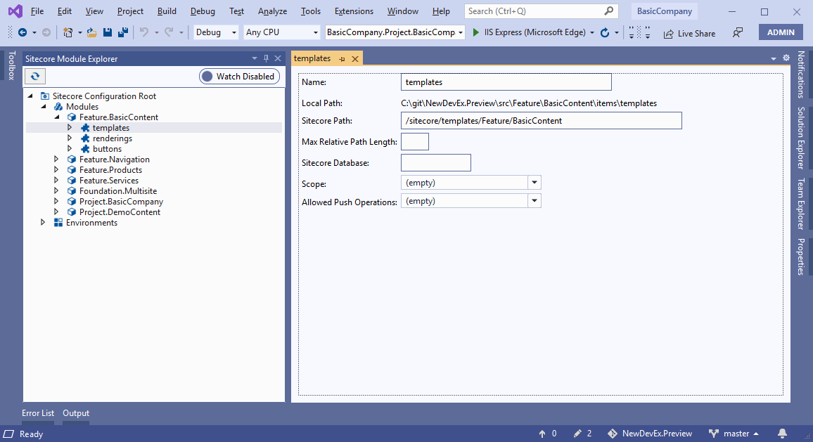 Illustration showing an include configuration window.