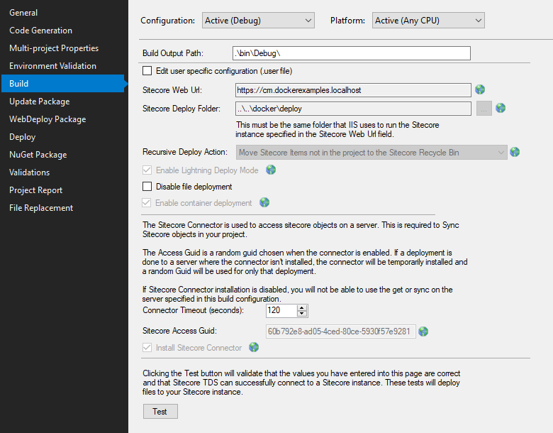 Setting options in TDS. Setting options in TDS.