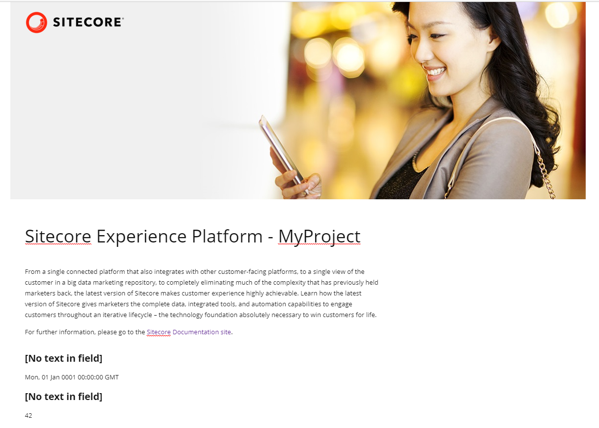 Illustration showing the Experience Editor with the MyServiceViewComponent view component.