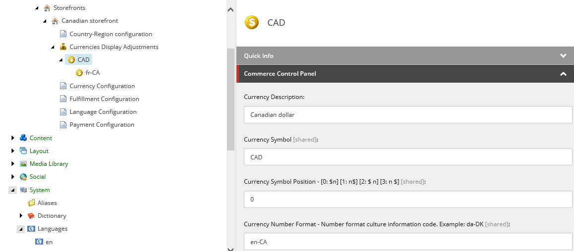 Example of number format in currency configuration in Currencies Display Adjustments. Example of number format in currency configuration in Currencies Display Adjustments.