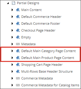 Commerce partial designs in the Partials Designs folder. Commerce partial designs in the Partials Designs folder.