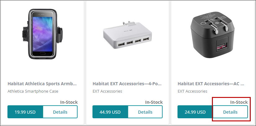 Example of the default Commerce Search Results on the live storefront.