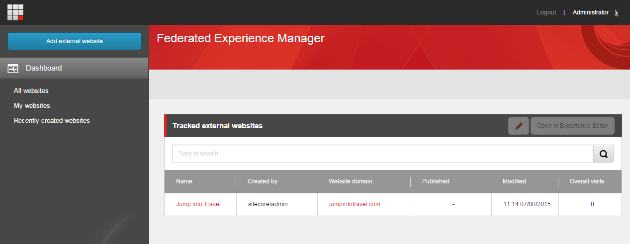 Federated Experience Manager
