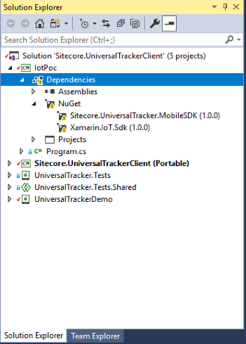 solution explorer