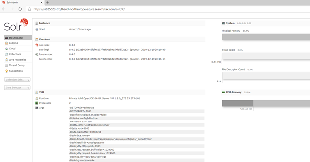 Access Searchstax Solr instance. Access Searchstax Solr instance.