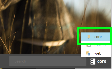 Switching the database on the Sitecore Desktop