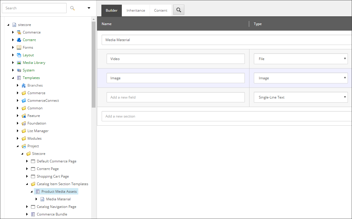 Builder tab showing the new fields. Builder tab showing the new fields.