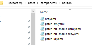 Horizon base files Horizon base files