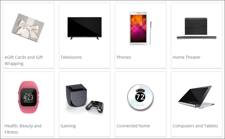 Example of search by category