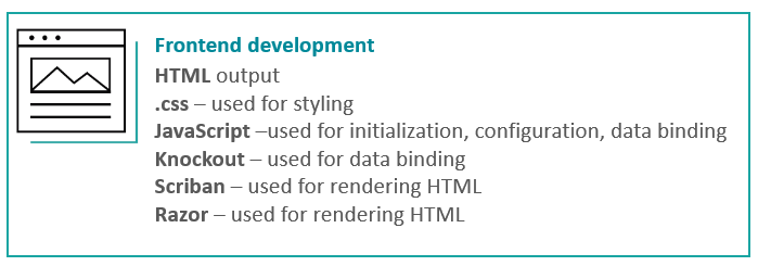 Front end development elements. Front end development elements.
