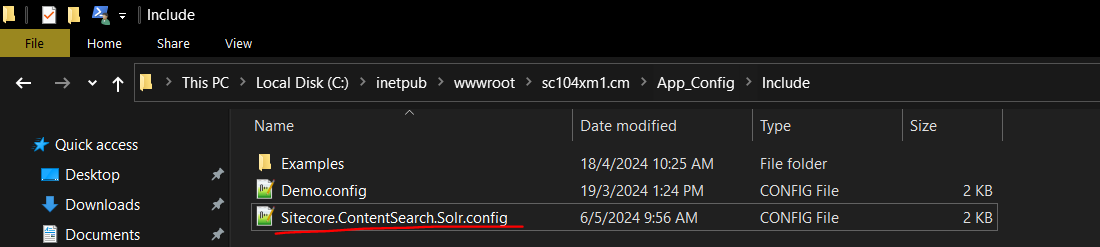 Folder structure and path to the App Config folder for adding a configuration file to change timeout values