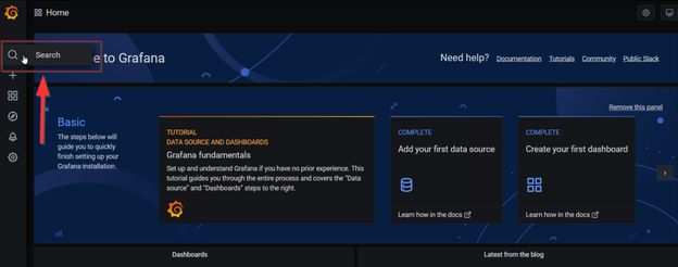 Dashboard search in Grafana Dashboard search in Grafana