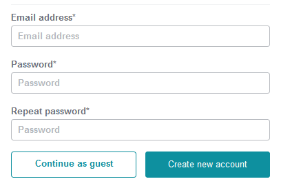 The Registration rendering with the Storefront Branded theme in the Storefront template.