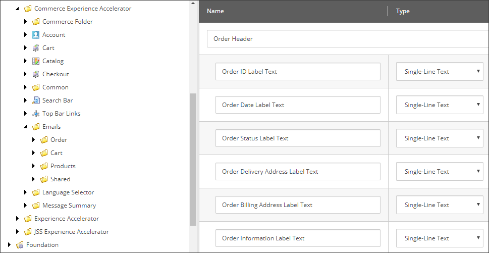 Diagram showing where email templates are stored in the Content Editor Diagram showing where email templates are stored in the Content Editor
