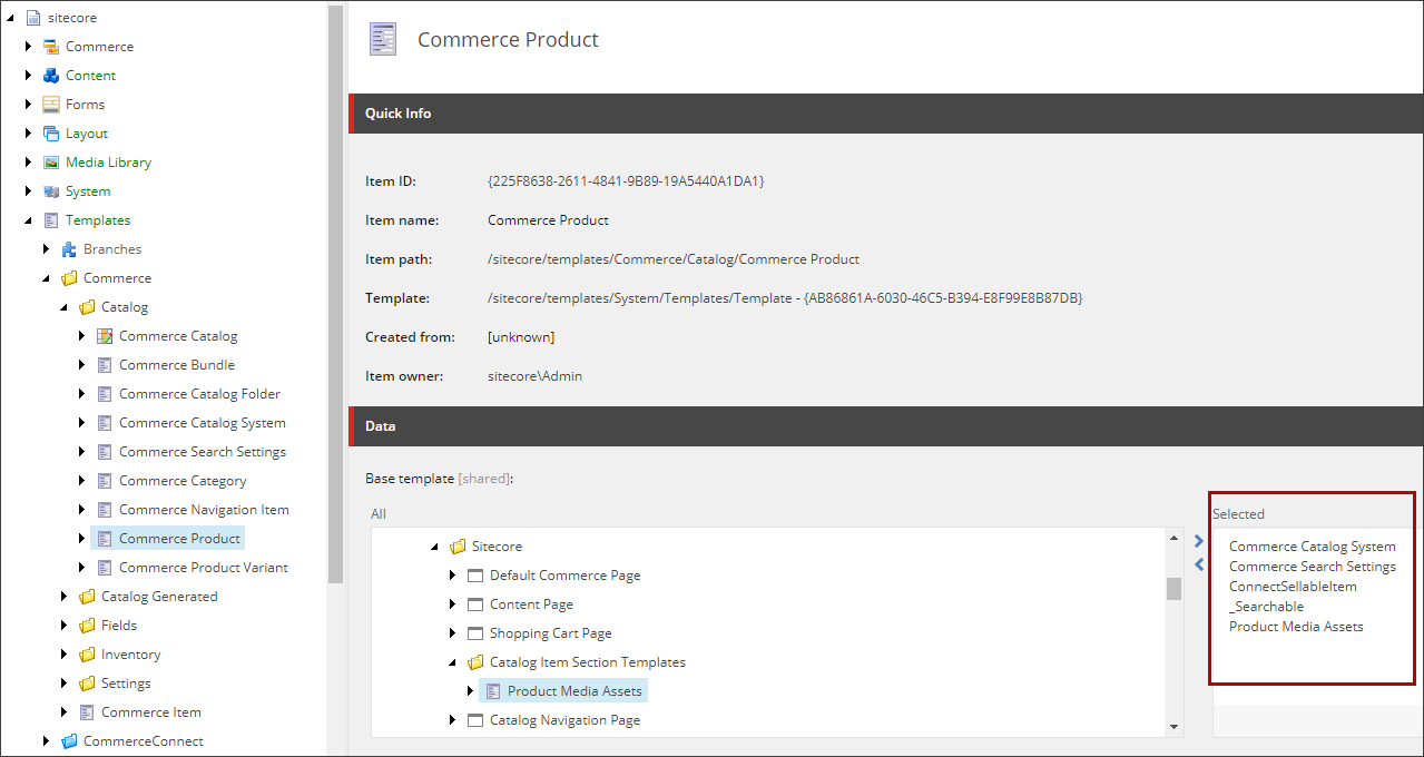 Extending the Commerce Product template