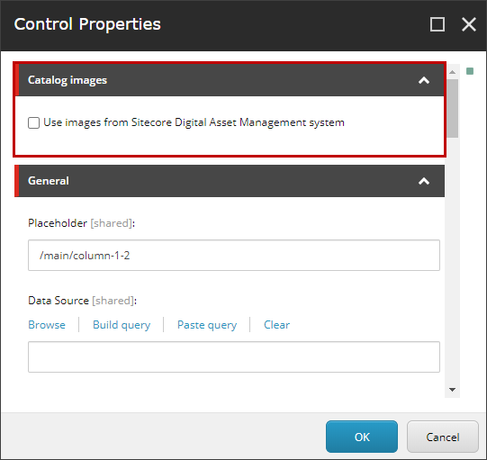 Use images from the Digital Asset Management system check box