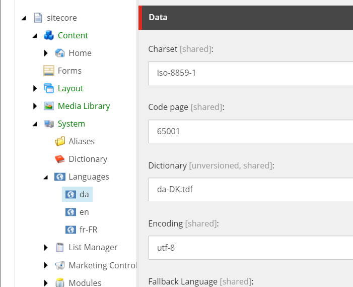 The dictionary file name in the Dictionary field