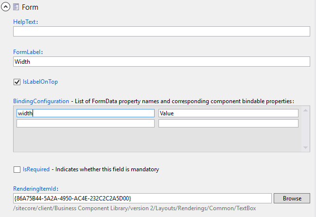 Binding configuration