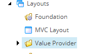 Value Provider layout folder