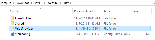 ValueProvider folder