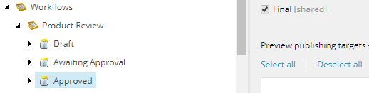 Select the Final checkbox in the final state. Select the Final checkbox in the final state.