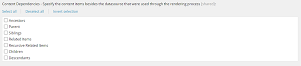 Content Dependencies field