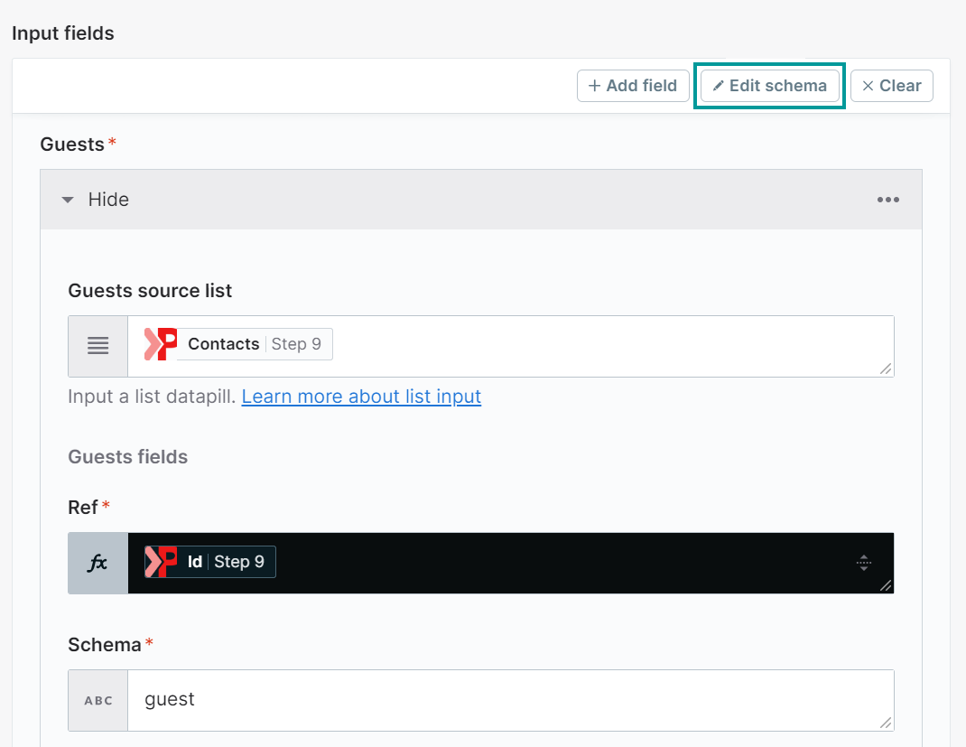 Edit schema while mapping XP contacts with CDP guests