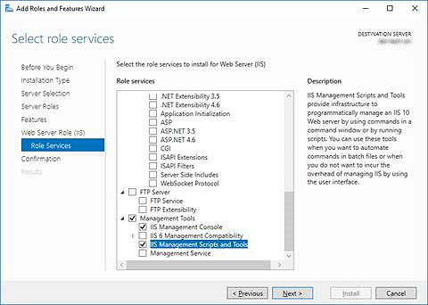 Select role services