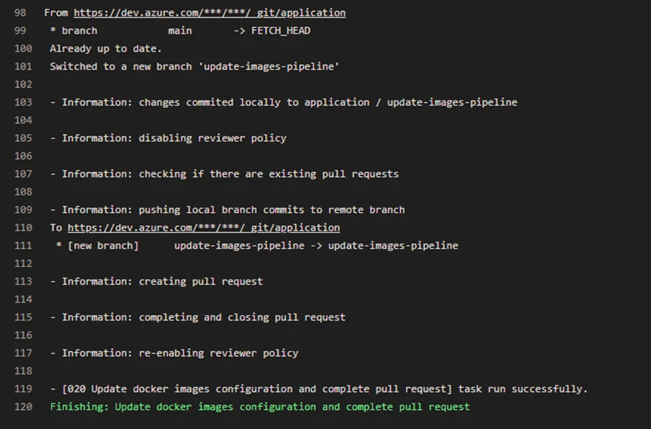 Pipeline code example.