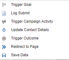 Update contact action in Forms elements pane