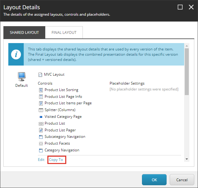 Layout Details dialog box. Layout Details dialog box.