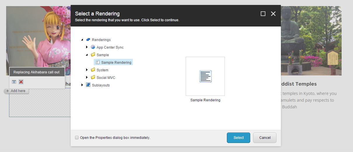Select a rendering for the placeholder component. Select a rendering for the placeholder component.