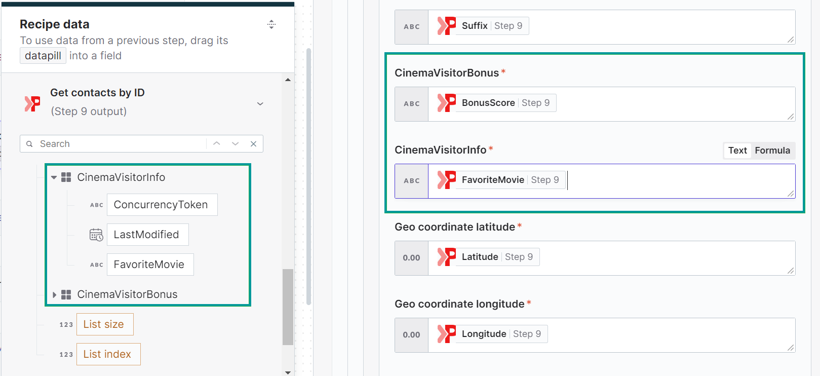 The Extensions section for mapping XP contacts with CDP guests