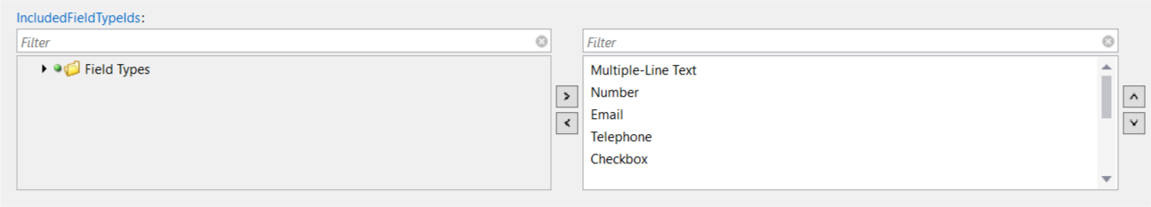 IncludedFieldTypeIds