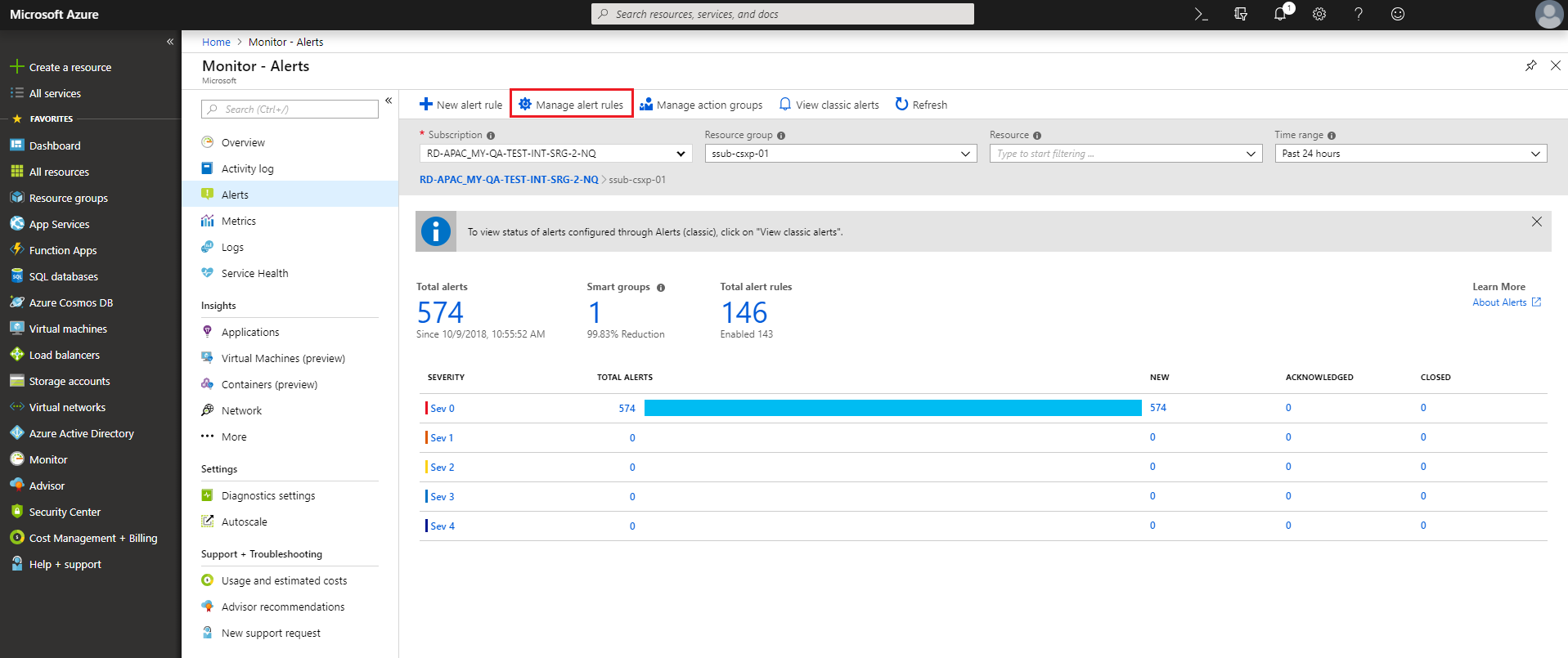 Manage alert rules