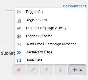 Add Submit action Add Submit action