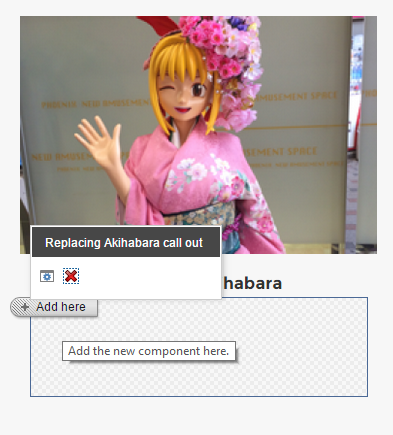 Click Add here on the new component