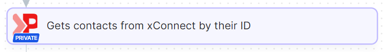 The action that gets contacts from xConnect by their ID