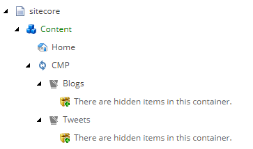 CMP item buckets for Content Hub content