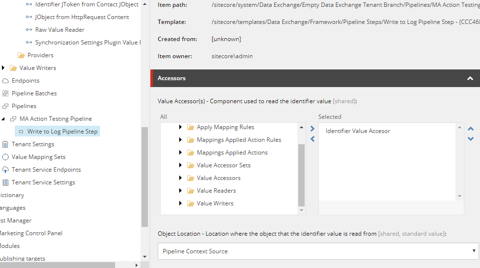 Accessors for pipeline step.