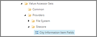 City Information Item Fields value accessor set in the content tree City Information Item Fields value accessor set in the content tree