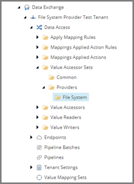 File System folder in the content tree