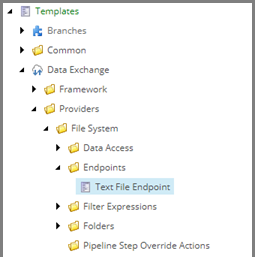 Text File Endpoint template in content tree