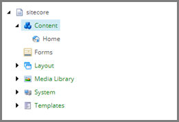 Content folder in the content tree. Content folder in the content tree.