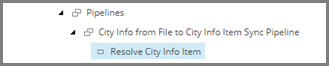 Resolve City Info item in the content tree
