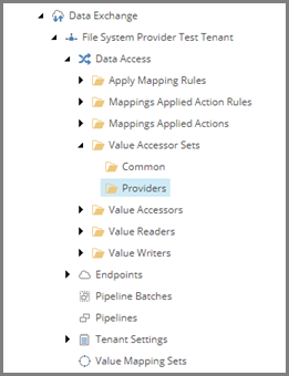 Providers in the content tree