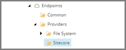 Sitecore endpoints folder in the content tree