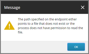 File cannot be read error message